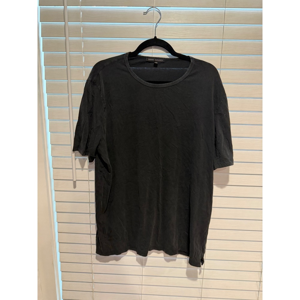 Robert Barakett Mens XXL Black Pima Cotton Short Sleeve Crewneck T-Shirt Tee